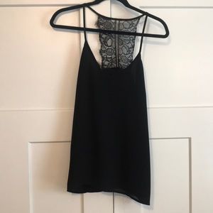 Greylin Black lace cami top. Size large